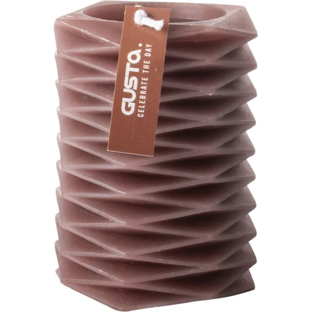 Gusta Figuurkaars zigzag H10cm bruin - Gusta® nb