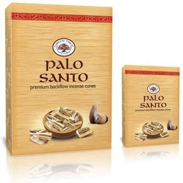 Green Tree palo santo - heilig hout - backflow - wierook - wierookkegels - doos van 12 stuks