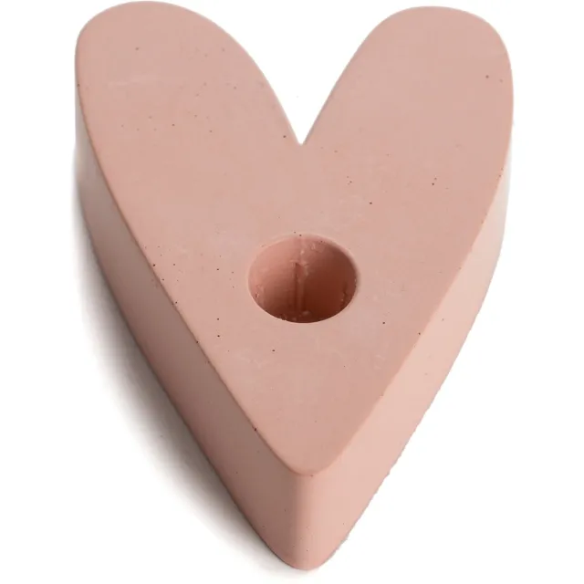 Rustik Lys Candle Holder heart Blossom - L7,5xB5,5xH2 cm Roze