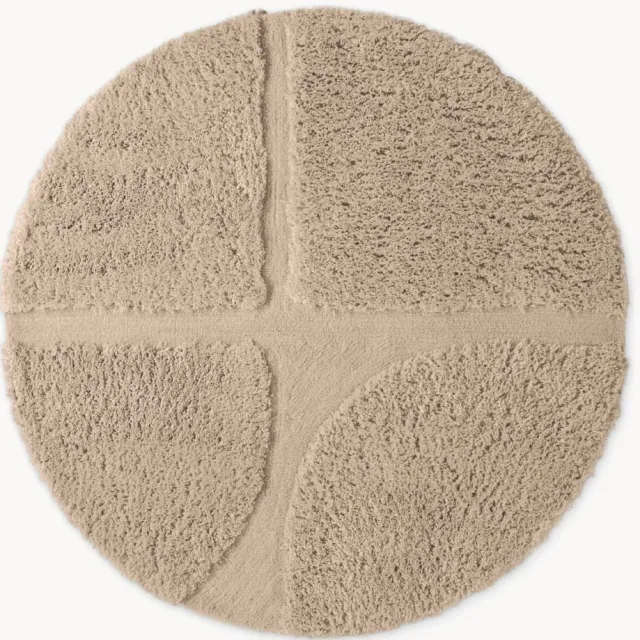 Ted Baker Rond handgetuft hoogpolig vloerkleed Jasper Beige