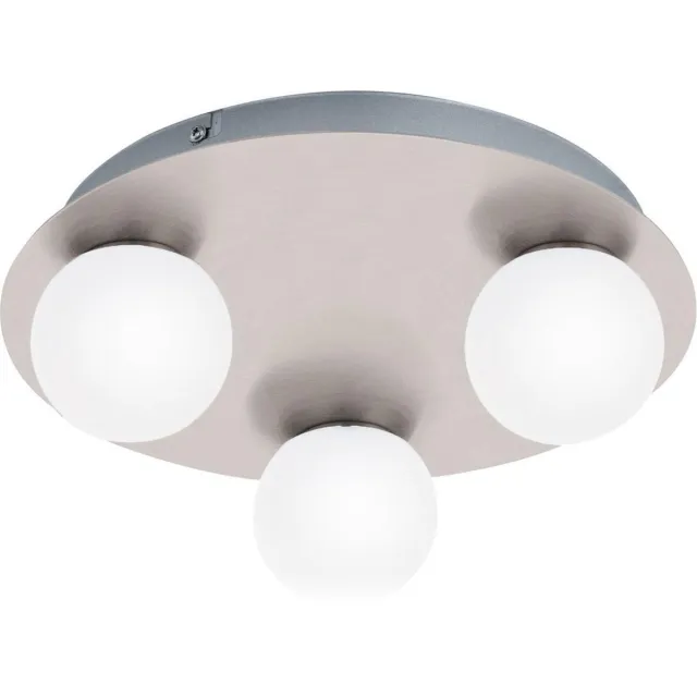 EGLO Batholino Mosiano - Wand/Plafondlamp - Ø290mm. - Nikkel-Mat - Wit