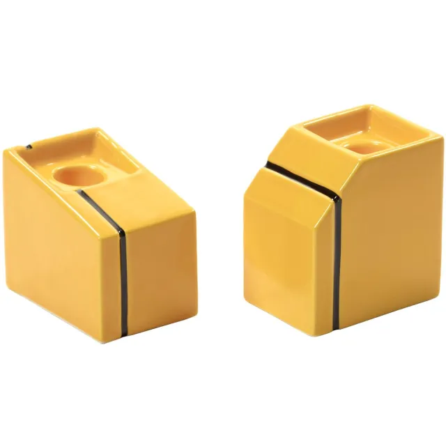 Serax Silos Kandelaar Set Van 2 Yellow Geel