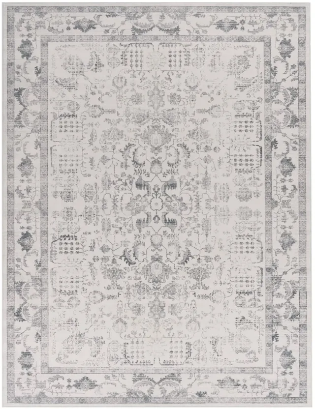 TT Home Vloerkleed - Vintage - Wasbaar - Zilver - 80 x 300 cm silberfarben