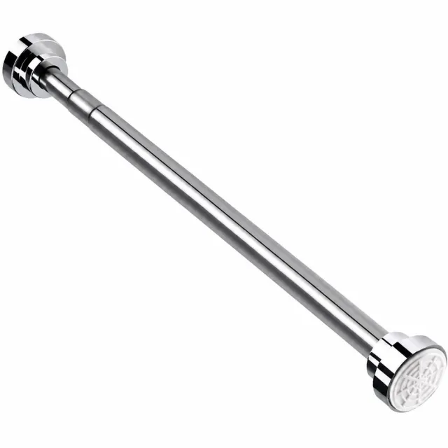 M Goods M-Goods - Gordijnroede Zonder Boren - Uitschuifbaar 105-170 cm - Spanroede RVS - Douchegordijnroede - Kledingstang Zilver