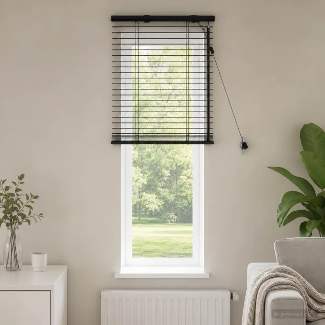 vidaXL Venetiaanse jaloezie Donkerbruin 55 x 130 cm 35 mm bruin