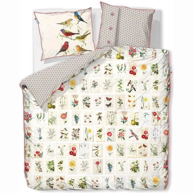 Pip Studio Botanical Paper - Sierkussen - 45x45 cm - Wit
