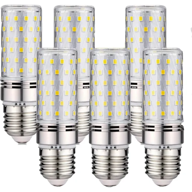 Excitat E27 LED-lamp - 16W koel wit 6000K - Grote E27 LED-schroeffitting - 360° stralingshoek - Niet dimbaar - 6-pack