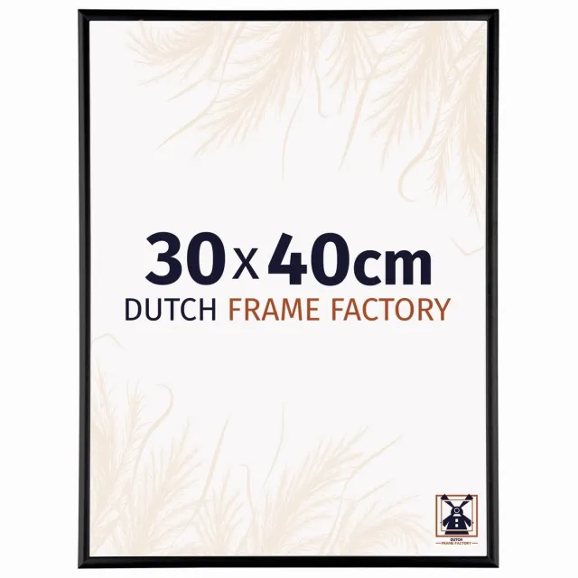 Dutch Frame Factory Fotolijst 30x40 cm - Aluminium - Zwart Hoogglans - Kampen