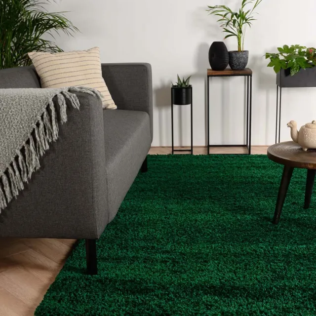 Tapeso Hoogpolig vloerkleed - Shaggy Trend jade 160x230 Groen