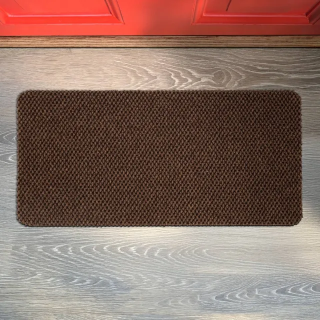 ANRO Schoonloopmat BOB Bruin 75x30cm – Tapijtloper Vuilvangmat Antislip Op Maat Entree Kantoor