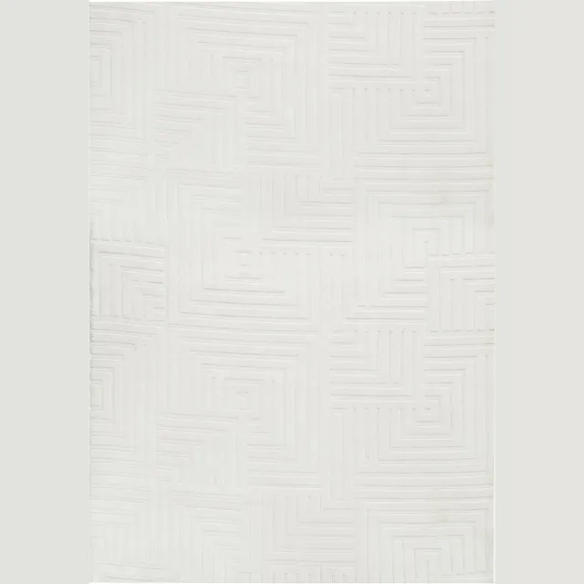 Beliani TAMIREL - Vloerkleed - Off-white - 160 x 230 cm - Jaquard Wit