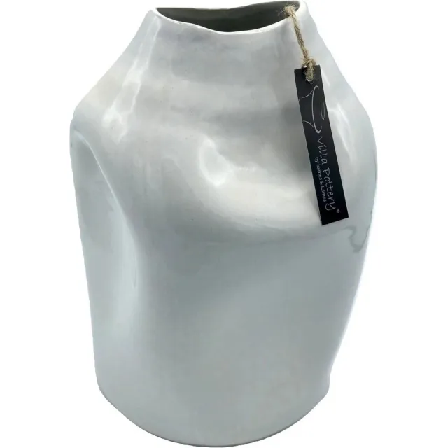 Villa Pottery Genk Vaas Wit Grijs High Fired 22 x 33