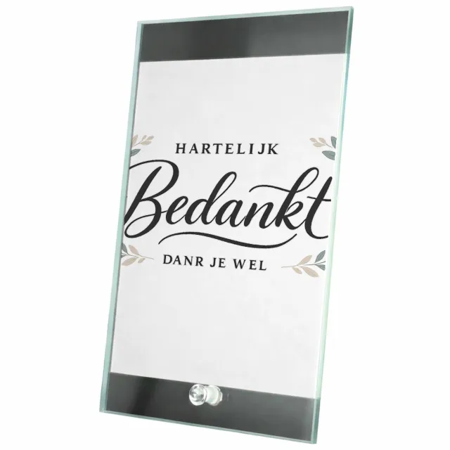 Mr Cadeautjes Glasframe 15 x 23 - design Een krachtige waarderingsposter met botanische omlijsting ro | cadeau Wit