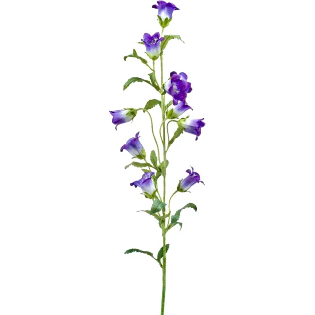 Natuurlijk Bloemen Kunstbloemen - Zijde Bloemen - Nep bloemen Luxe Bloemen - Campanula 85 cm - Natuurlijk Bloemen Paars.