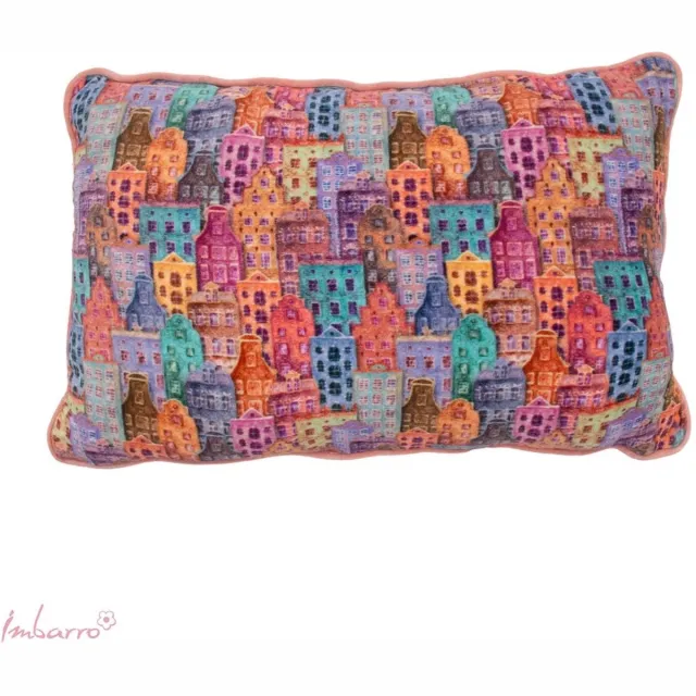 Imbarro Home & Fashion Imbarro - Kussen - Sierkussen - Home Sweet Home – Velvet - Handmade - 40 x 60 cm Multicolor