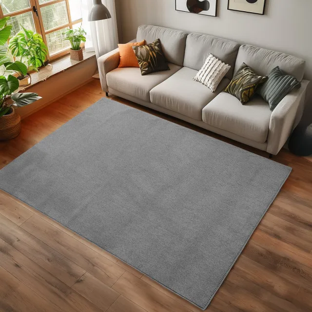 Ayyildiz Helix Vloerkleed Grijs 200x290 cm – Effen Laagpolig Tapijt – Modern Machinaal Geweven Vloerkleed voor Woonkamer, Slaapkamer en Keuken, foto 6