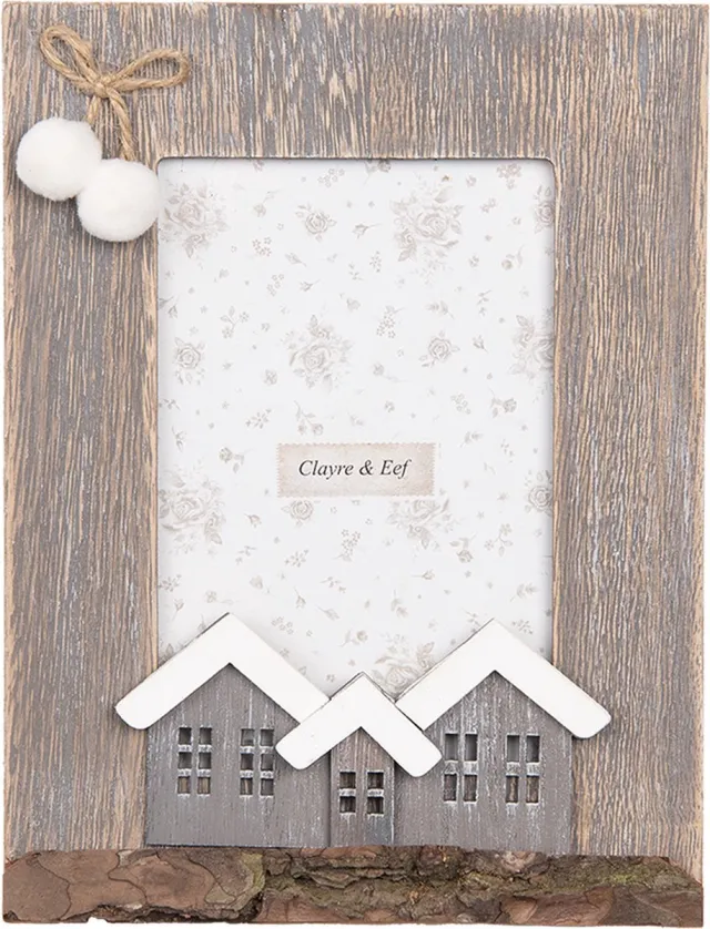 Clayre & Eef Fotolijst 10x15 cm Bruin Hout