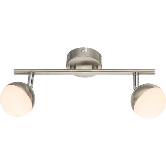 Globo Lighting Plafondlamp LED plafondspot Verplaatsbare spots Plafondlampen Binnenverlichting, LED, 4 watt, 260 lumen, warm wit, L 31,5 cm zilver