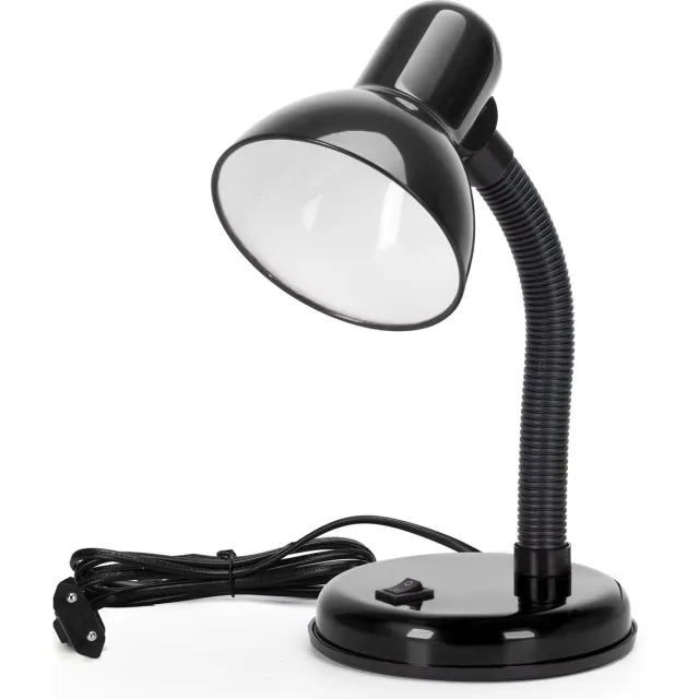 Aigostar 102KK - Bureaulamp - Tafellamp - H: 32 cm - E27 Fitting - Verstellbare Flexibele - Excl. lichtbron - Zwart