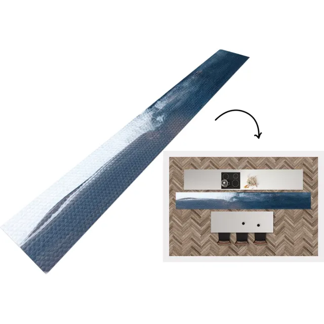 KitchenYeah Keukenloper - Loper keuken - Abstract - Verf - Design - Keukenloper vinyl multicolor