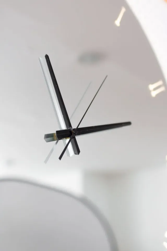 VL Home 70Ø licht luxe woonkamer muur hangende led spiegelklok romeins cijfer ZWART