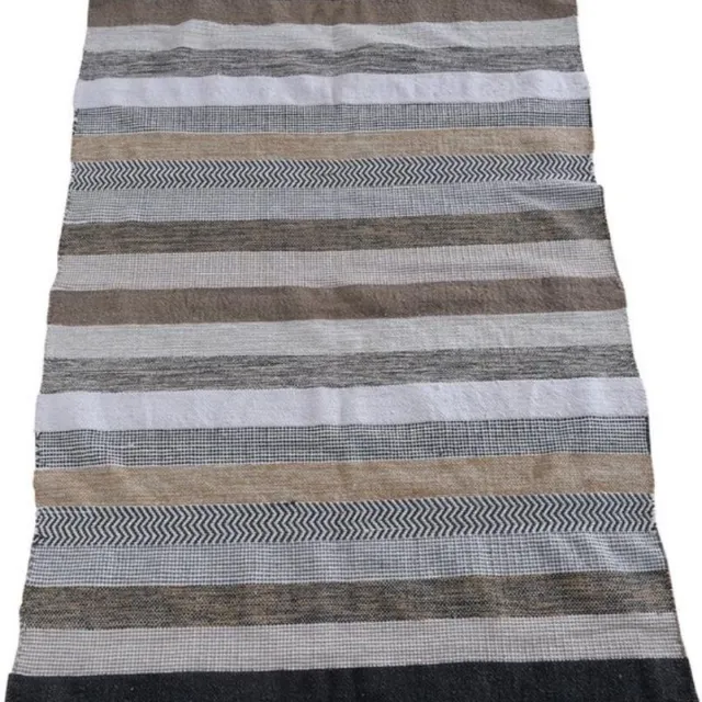Dulaire Vloerkleed/Carpet Gestreept Modern Bruin/Beige 180 x 120 cm