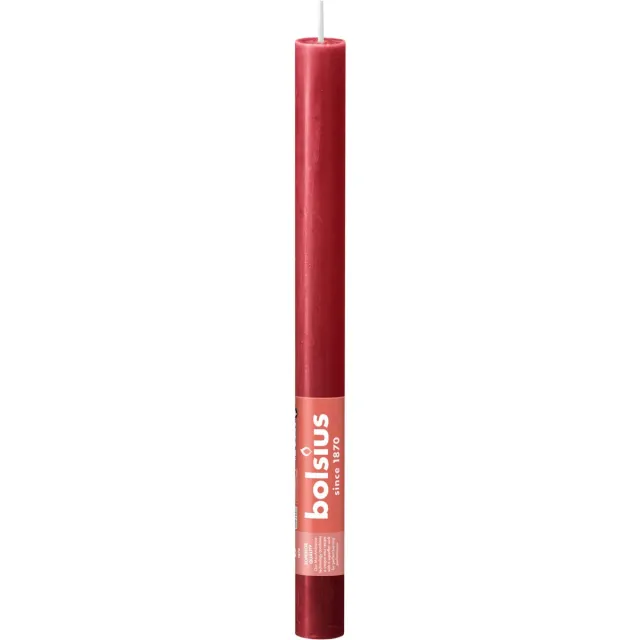 Bolsius Rustiek Tafelkaars Delicate Red (9 stuks)