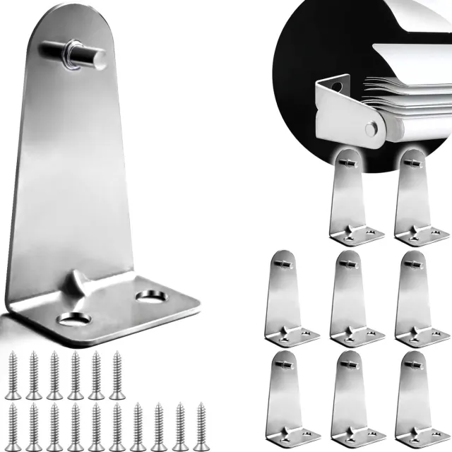 Daity 8-delige metalen montageset voor jaloezieën - zilverkleurige onderbeugel voor deur- en raamjaloezieën - inclusief schroefbare bevestigingsclips voor horizontale jaloezieën en zonneschermen.