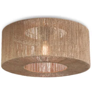 Good&Mojo Plafonniere Iguazu jute rond/recht dia.60x25cm naturel