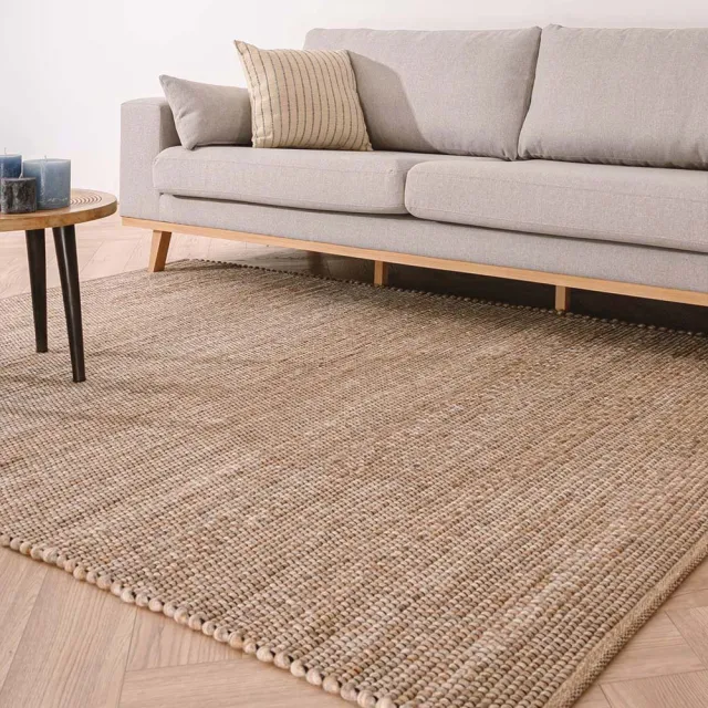 Nordic Weavers Wollen vloerkleed - Lett beige 200x290