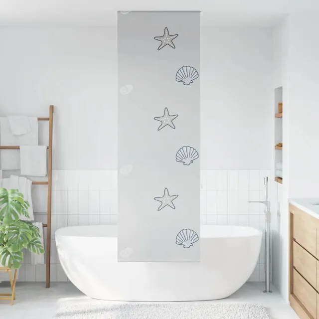 vidaXL Doucherolgordijn 70x240 cm stofbreedte 66 cm grijs
