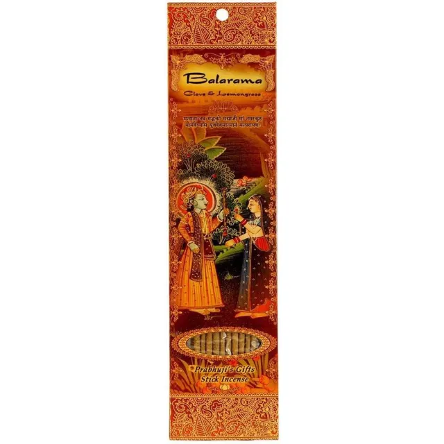 Prabhuji's Gifts Wierooksticks, handgerold, 'Balarama' met kruidnagel en citroengras, 20 sticks