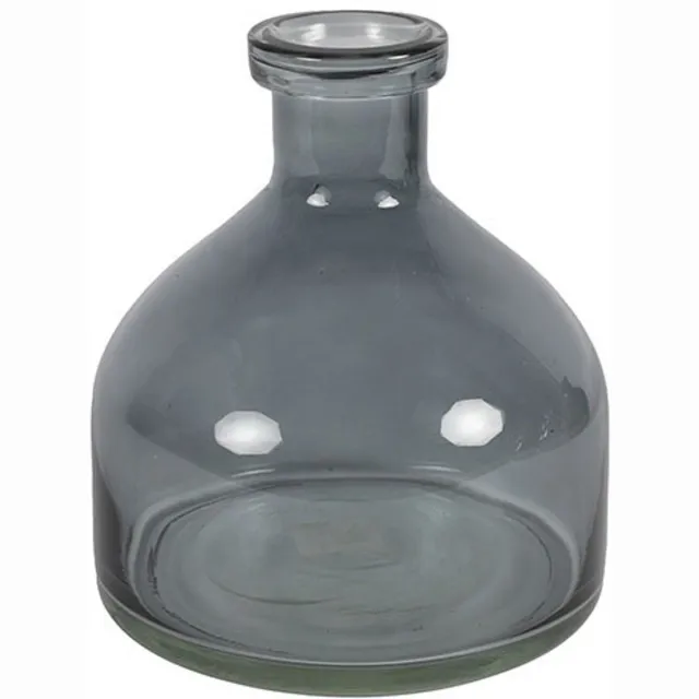 Countryfield vaas/Buikfles Missy glas donker grijs Donkergrijs