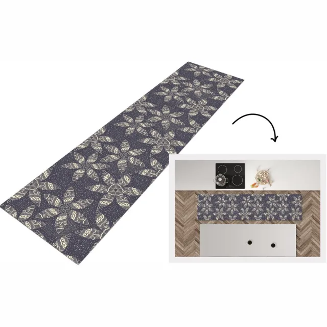KitchenYeah Keukenloper - Loper keuken - Bloemen - Ster - Sneeuw - Winter - Keukenloper vinyl Multicolor