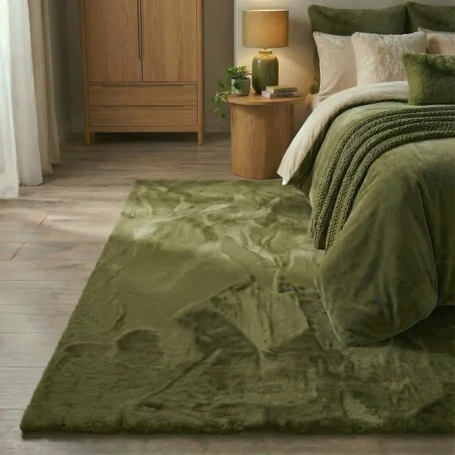 MrCarpet Hoogpolig vloerkleed Extra Zacht Fluffy - Groen 160x230cm Mrcarpet