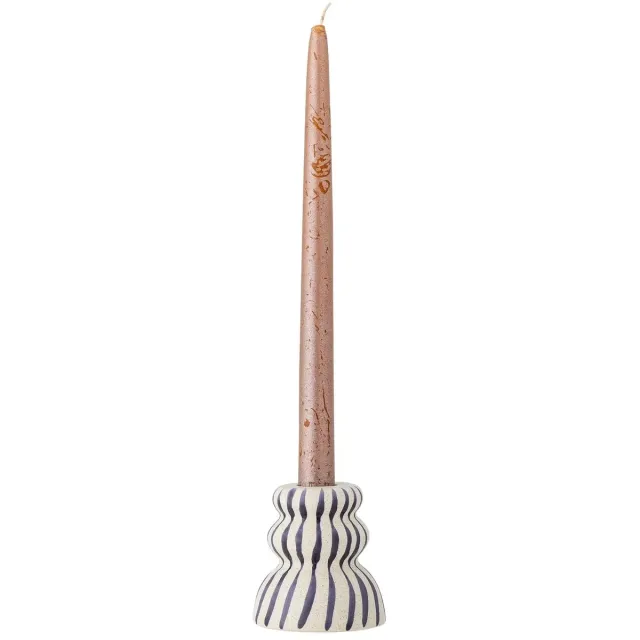 Bloomingville Kandelaar aardewerk blauw Gabin 8cm [gid://shopify/Metaobject/303390916943,gid://shopify/Metaobject/307234865487]