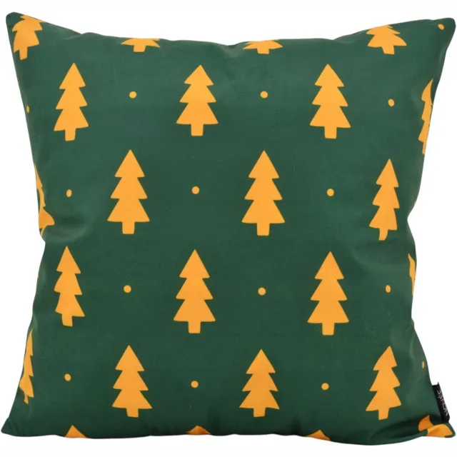 NOVÉE Trees & Dots Kussenhoes | 45x45 cm | Katoen/Polyester intens groen