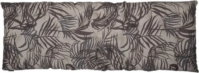 Linen & More Palm Leaf Taupe Bench Mattress | 120 X 40 | Sierkussen Voor Woonkamer Of Slaapkamer