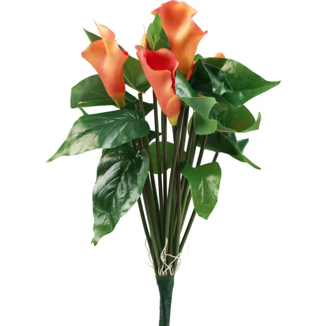 Viana Calla Lelie Abrikoos Calla Kunstbloemen Oranje Exotisch 44cm