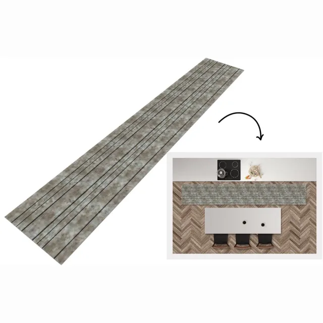 KitchenYeah Keukenloper 300x50 cm - Keukenmat vinyl Retro - Plank - Patronen - Keukenmatten loper - Keuken vloerkleed tapijt Planken - Retro
