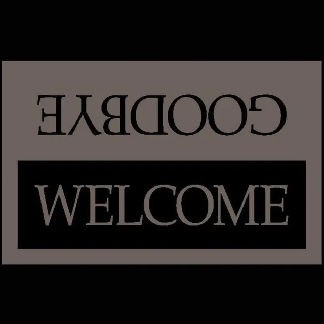 Joy @ Mat JoY@Mat Luxe indoor mat - Schoonloopmat - Droogloopmat - Deurmat - Hoogwaardig - Welcome/Goodbye - 40cmx60cm - Polyamide Zwart / Grijs
