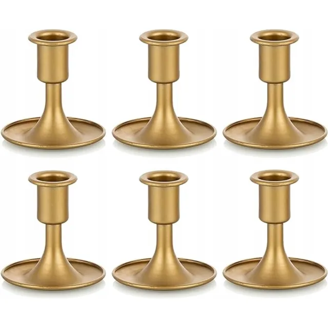 R.E.A.D. 6-delige set gouden kandelaars voor bruiloft en feest