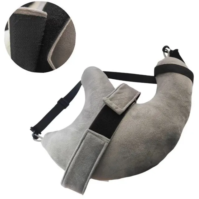 Flintry Schoudersteunkussen – Rotator cuff-kussen – met verstelbare schouderband – Schouderkussen voor postoperatief herstel – geschikt voor zijslapers – Armsteunkussen – verlicht rotator cuff-letsel en postoperatief ongemak (met armband) grijs (met armband)