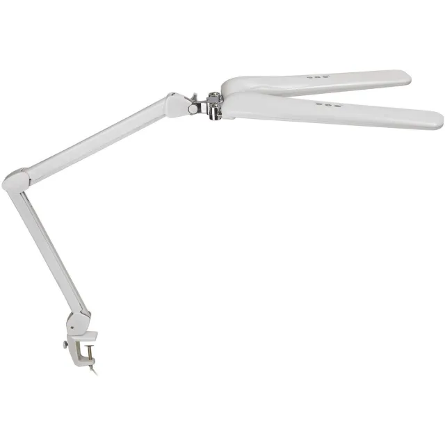 Maul MAULcraft Duo Bureaulamp - LED - Wit - Dimbaar - Tafellamp met Klem - Touch Bedienbaar wit|zilver