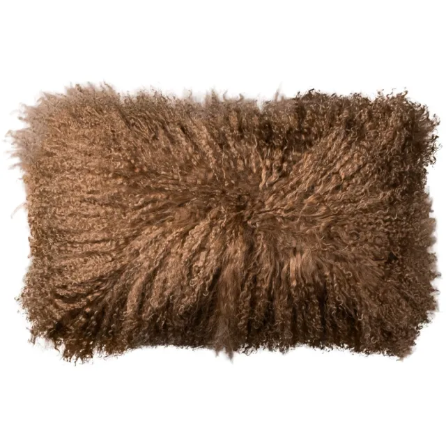 Van Buren Sinds 1861 Van Buren - Tibetaans schapenvacht kussen - Caramel 30x50cm - 100% echt schapenvacht