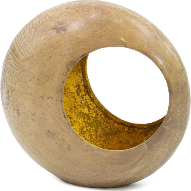 homebound by ky Standing egg windlicht | 28x9x27cm | waxinehouder | windlicht Goud