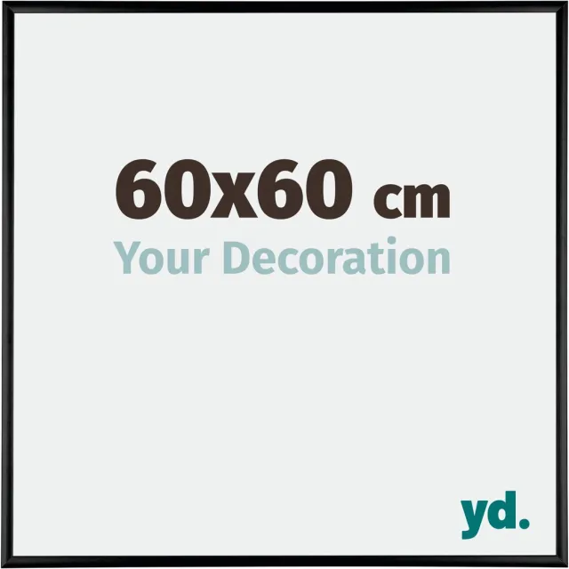 yd. Your Decoration - Fotolijst 60x60 cm - Aluminium - Zwart Hoogglans - Kent
