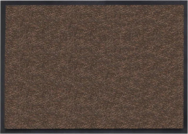 MatSelect Schoonloopmat Cleanstep - Deurmat 60x85 cm – Bruin - Met rubberen rand - Geschikt voor PVC vloeren - Duurzaam en zonder schadelijke weekmakers voor PVC vloeren - Antislip onderkant voor optimale grip - Voor binnen gebruik