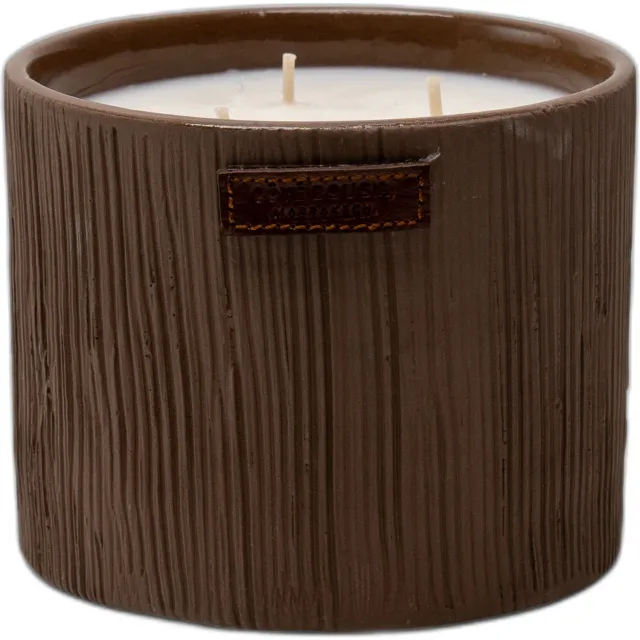 Côté Bougie geurkaars Striee Grise - Oud/Santal Bruin