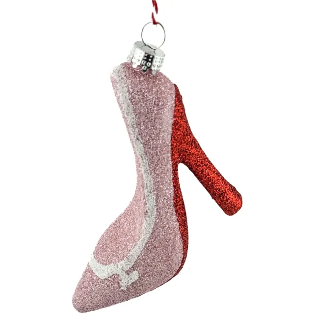 homebound by ky Kersthanger high heels glitter | kerstbal Roze